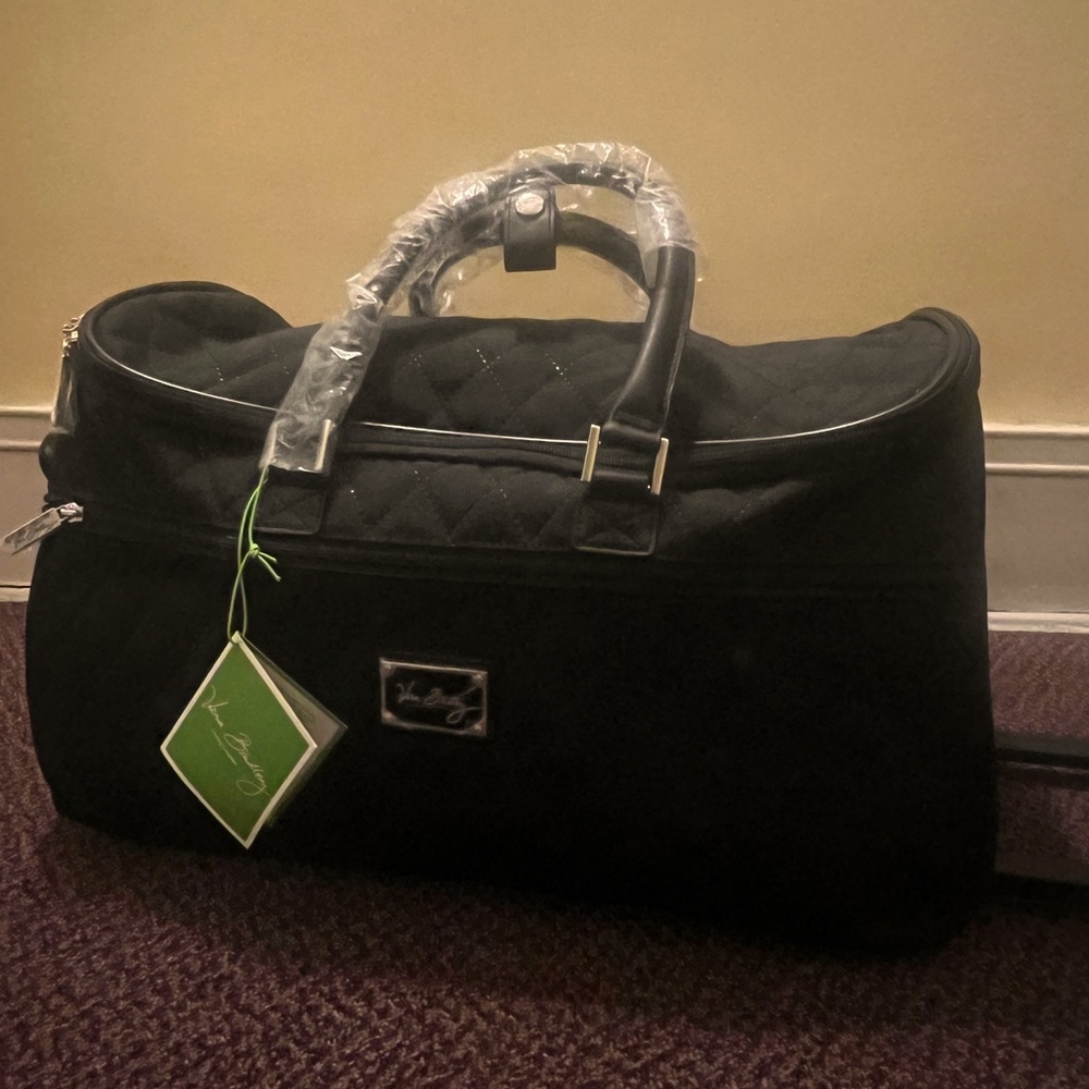 Vera Bradley Quilted Rolling Duffel Bag - Black
